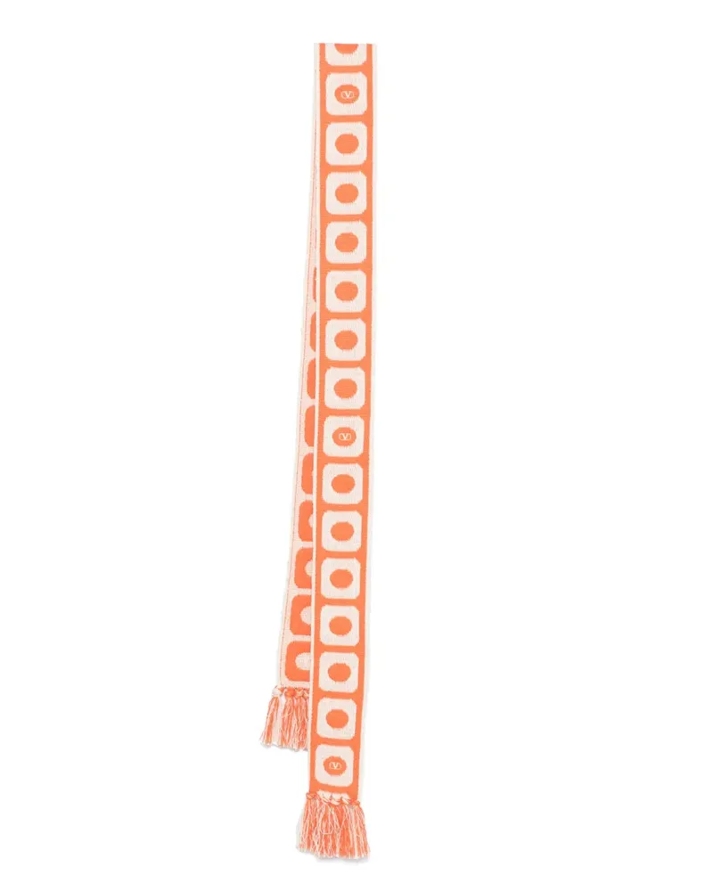 Valentino Garavani Schal mit Jacquardmuster - Orange Orange