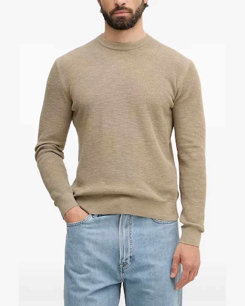 Benetton Pullover in Waffelstrick - Nude Nude