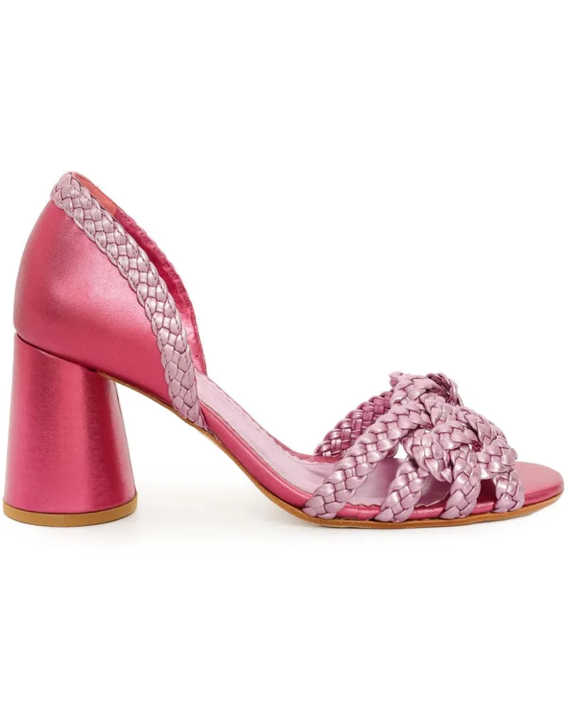 Sarah Chofakian Peep Toe Sparks Pumps 65mm - Rosa Rosa