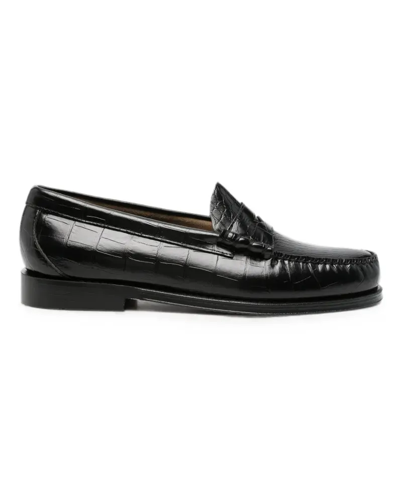 G.H. Bass & Co. Weejun Heritage Larson crocodile-embossed loafers - Schwarz Schwarz