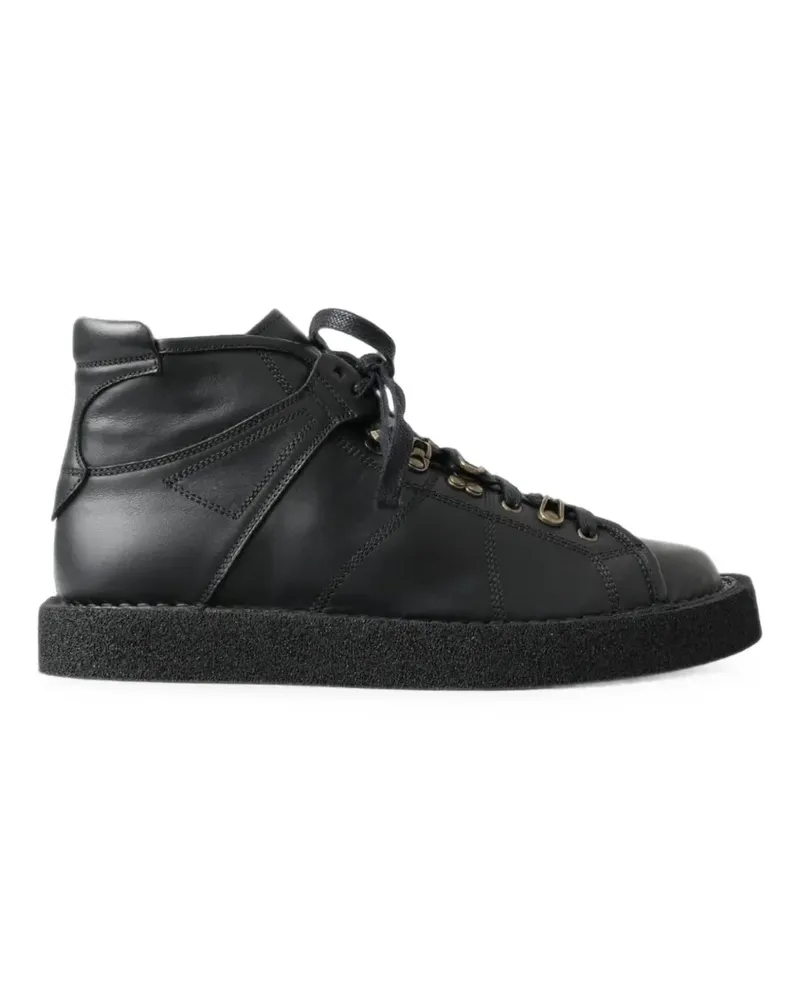 Dolce & Gabbana lace-up leather sneakers - Schwarz Schwarz