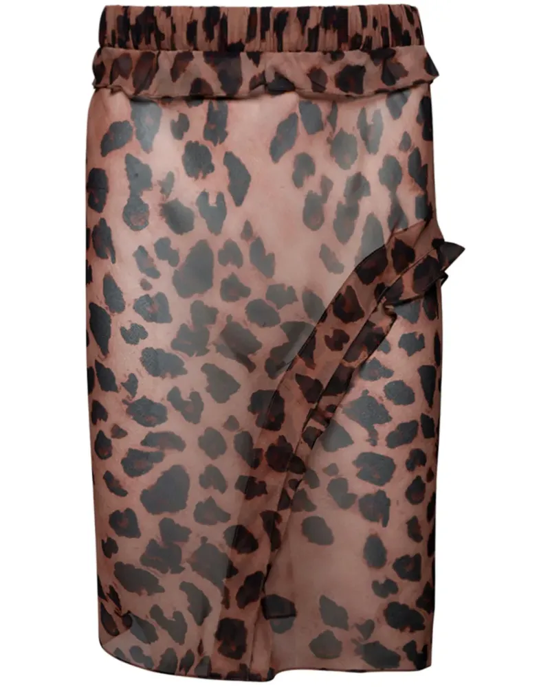 Christopher Esber Semi-transparenter Midirock - Braun Braun