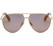 Pilotenbrille mit bedruckten Gläsern