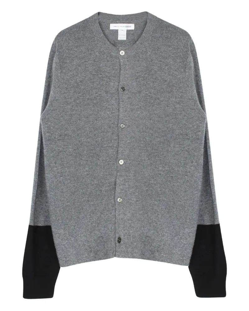 Comme des Garçons Cardigan in Colour-Block-Optik - Grau Grau