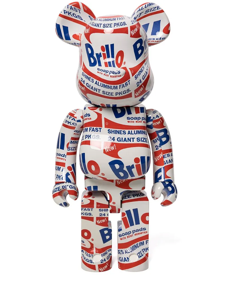 Medicom Toy x Andy Warhol Brillo BE@RBRICK 1000% Figur Rot