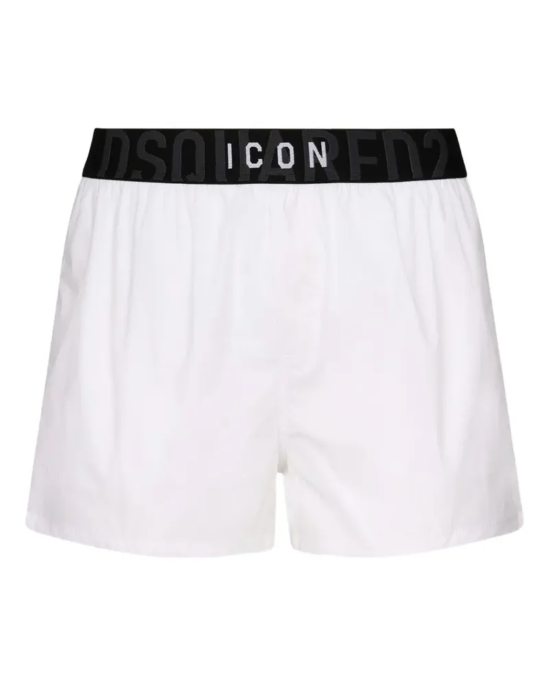 Dsquared2 Badeshorts mit Logo-Print - Weiß Weiß
