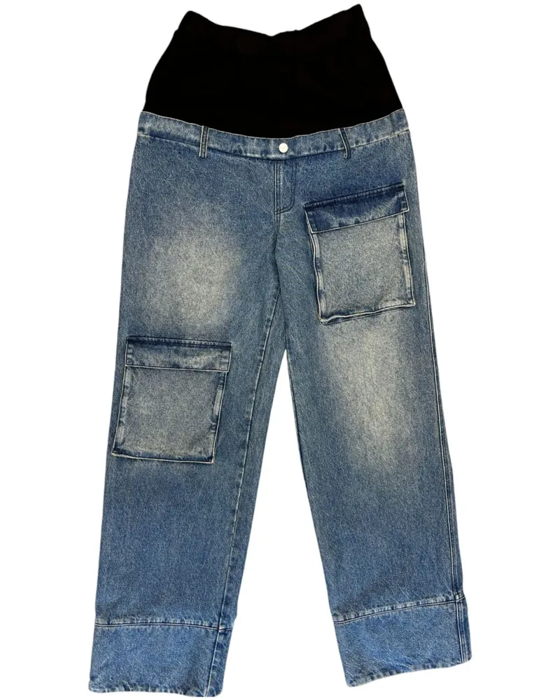 Spencer Badu Jeans mit weitem Bein - Blau Blau