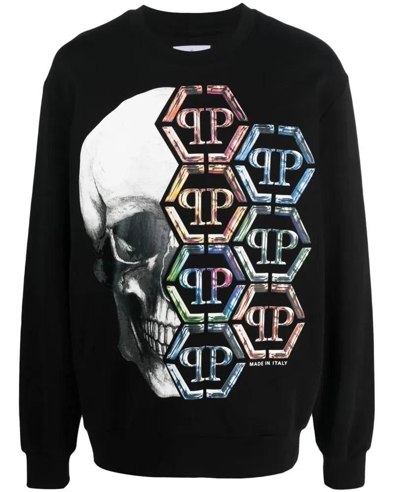 Philipp Plein Sweatshirt mit Totenkopf-Print - Schwarz Schwarz