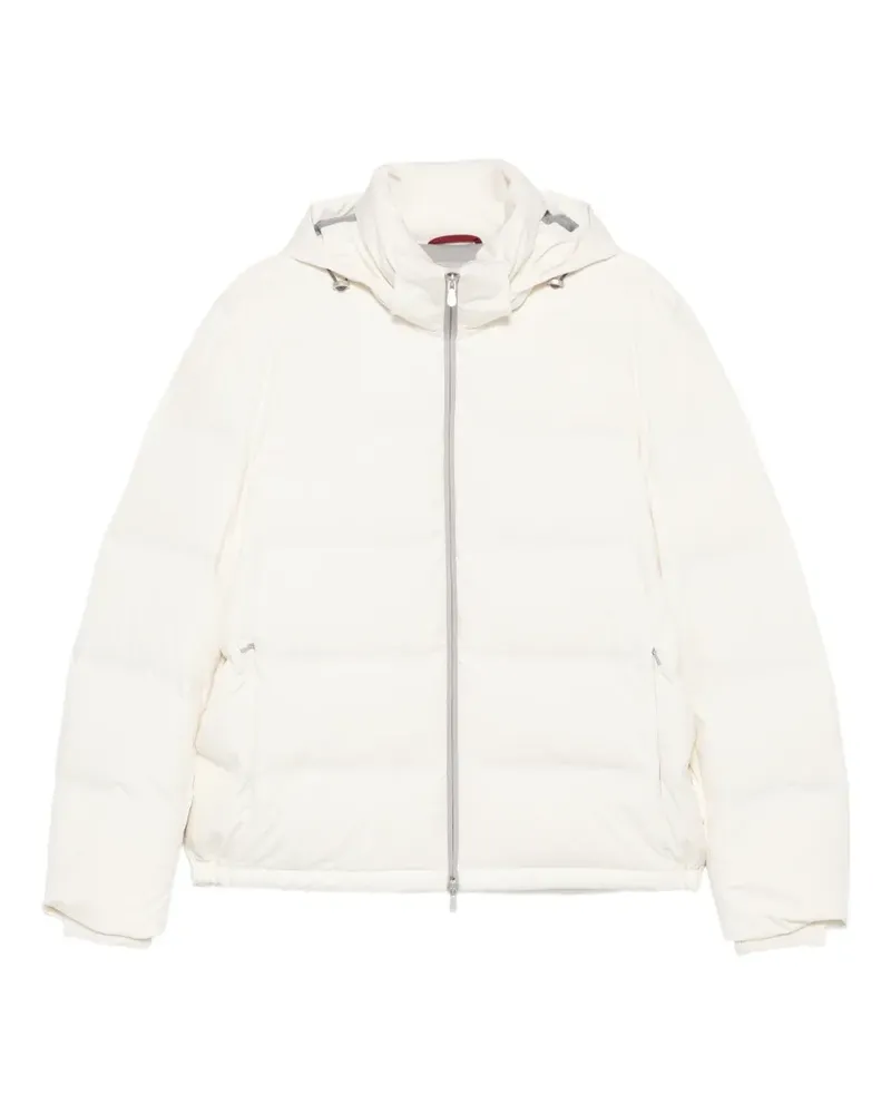 Brunello Cucinelli hooded quilted jacket - Weiß Weiß