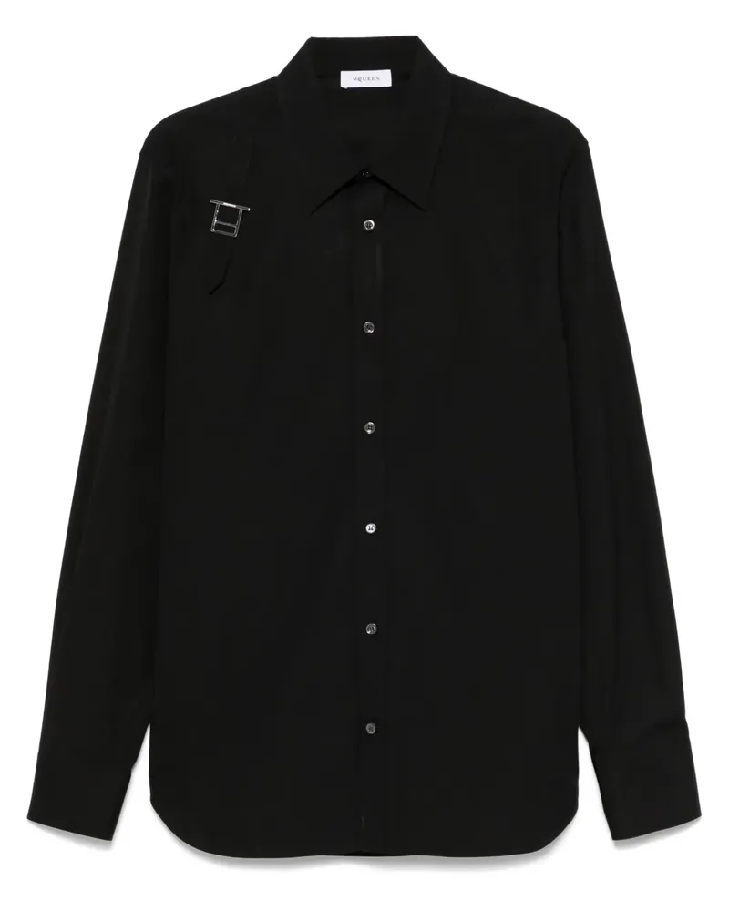 Alexander McQueen Hemd mit Schnallendetail - Schwarz Schwarz