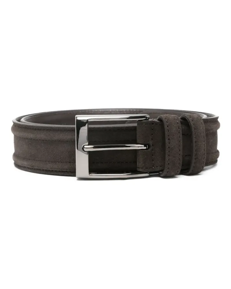 Canali Gürtel mit eckiger Schnalle - Braun Braun