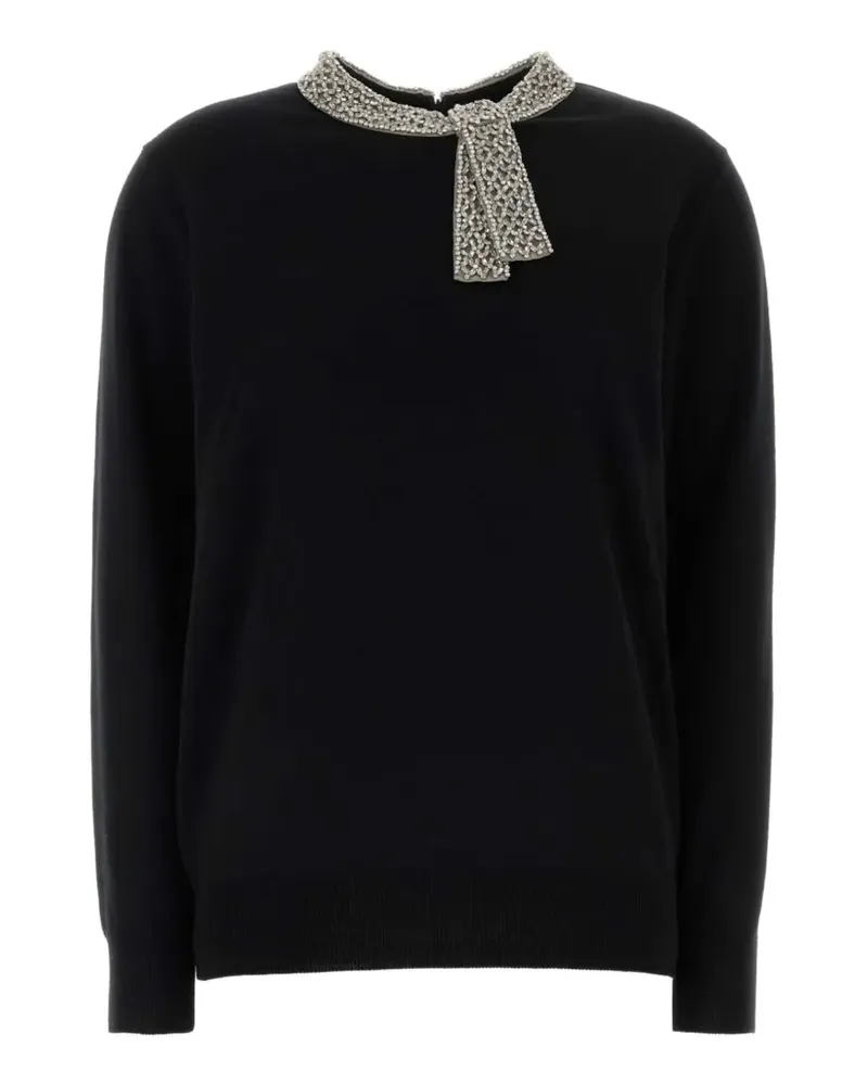 Valentino Garavani Pullover mit Kristallen und Schleife - Schwarz Schwarz