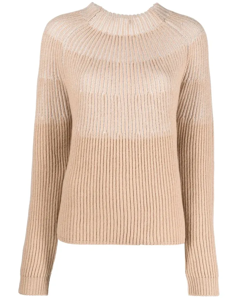 AGNONA Hoodie in Colour-Block-Optik - Nude Nude