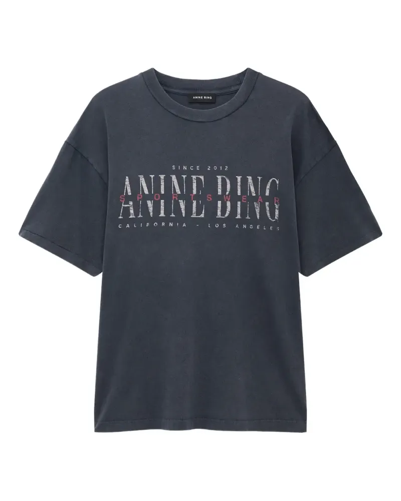 Anine Bing Cade T-Shirt Sport Club - Grau Grau