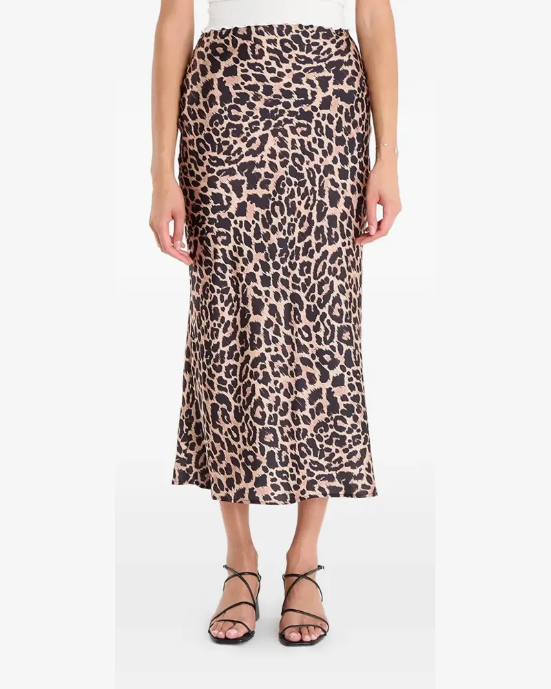 Guess leopard-print midi skirt - Nude Nude