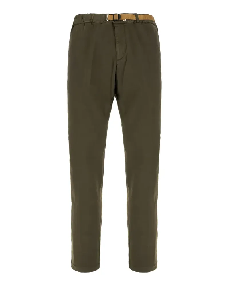 PLAN C belted elasticated-waist chinos - Grün Grün