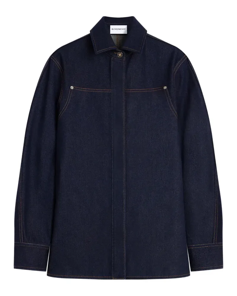 Givenchy Jeanshemd mit Kontrastnähten - Blau Blau