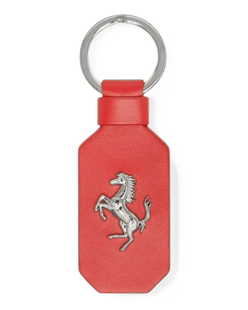 Ferrari Prancing Horse leather keyring - Rot Rot