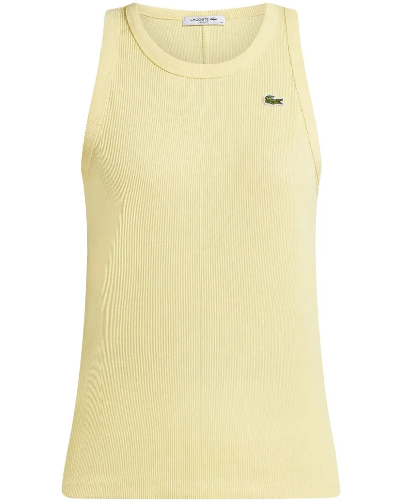 Lacoste Tanktop mit Logo-Applikation - Gelb Gelb