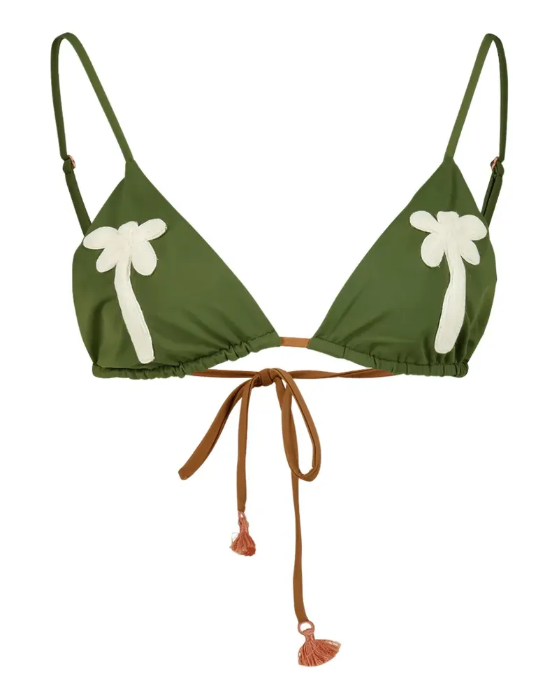 Johanna Ortiz Palms At Sunrise bikini top - Grün Grün