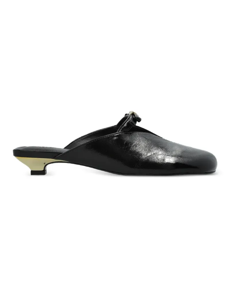 Ganni Mules mit Schleife - Schwarz Schwarz