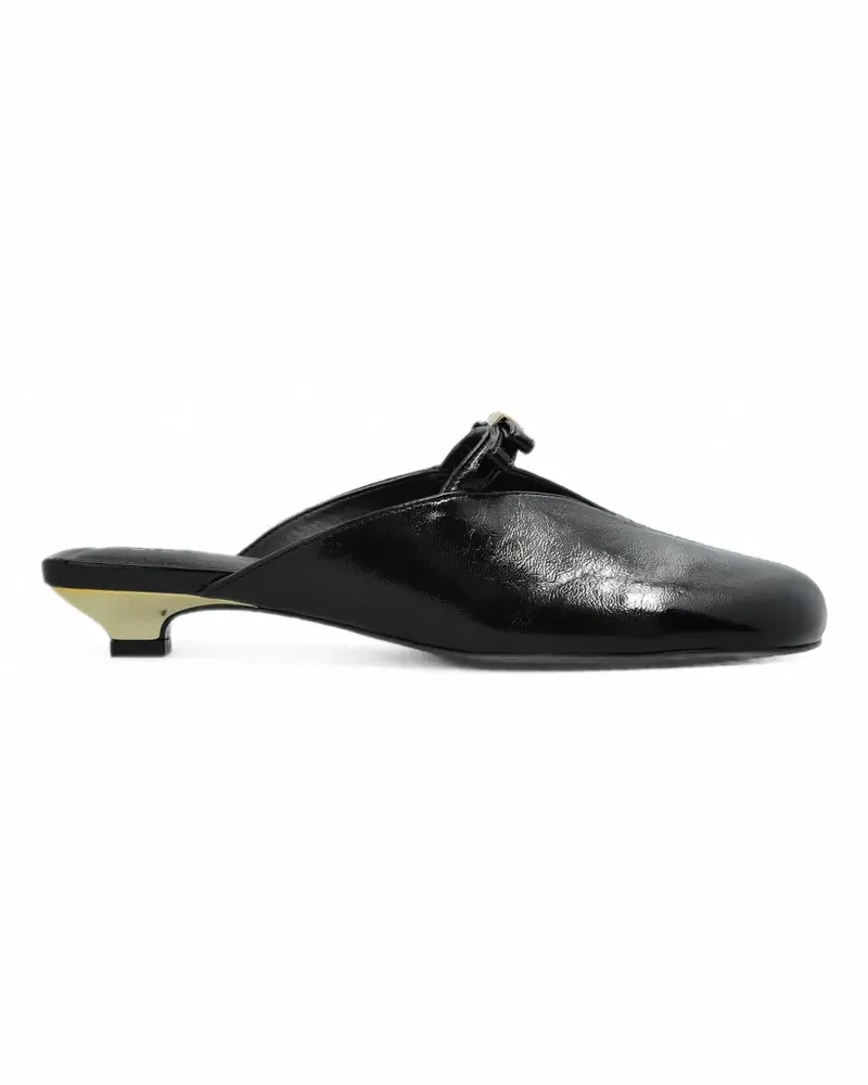 Ganni Mules mit Schleife - Schwarz Schwarz