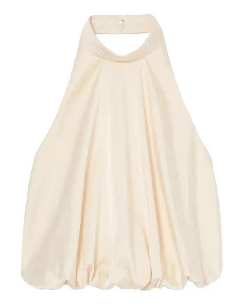 Claudie Pierlot Neckholder-Top mit Bubble-Saum - Nude Nude