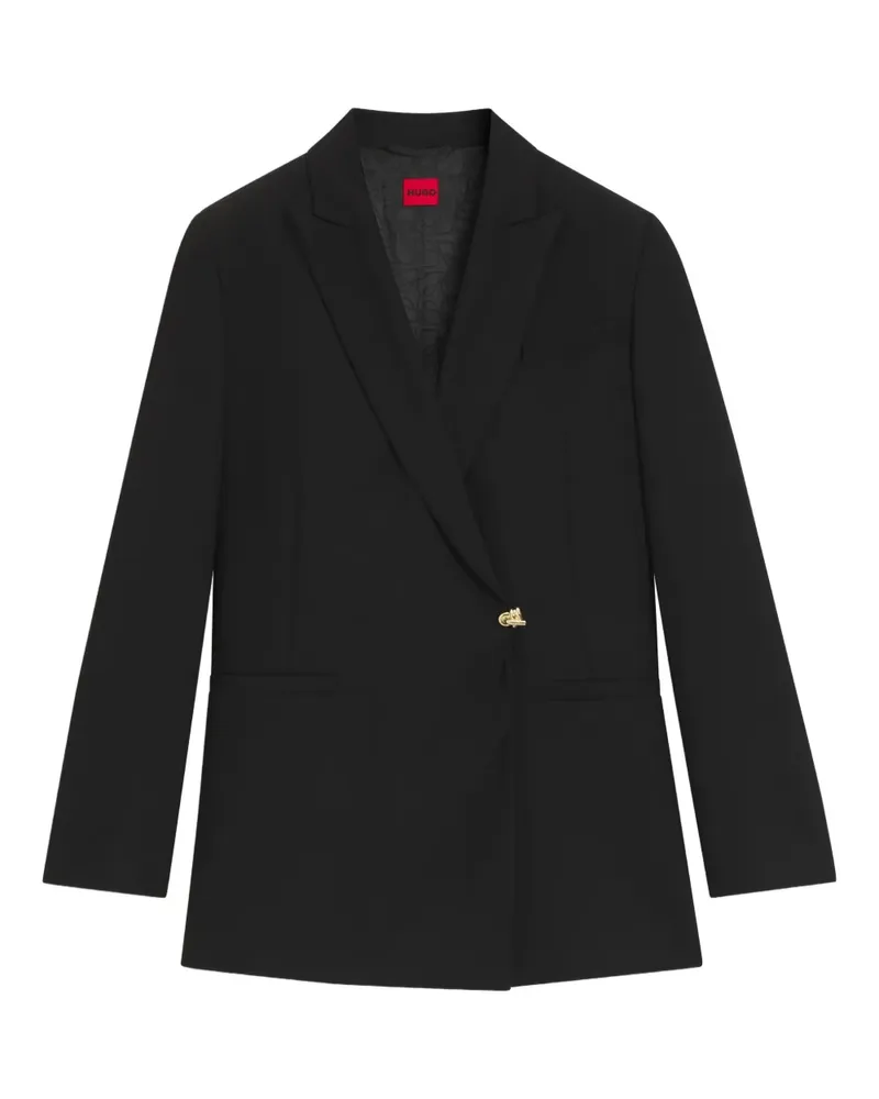 HUGO BOSS Blazer mit überkreuzten Details - Schwarz Schwarz