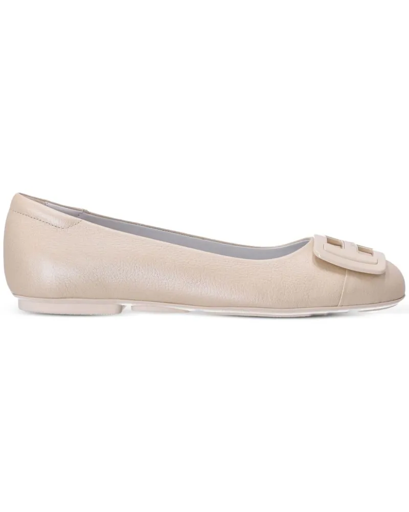 Hogan H661 Ballerinas aus Lackleder - Nude Nude