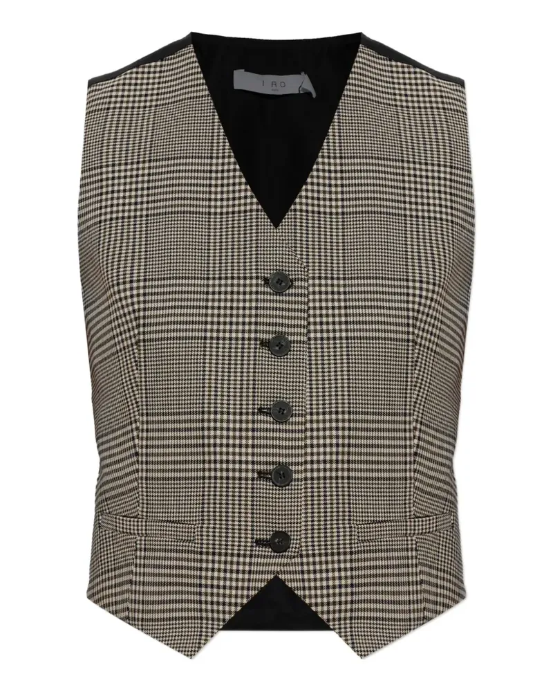 IRO Kraig check-pattern vest - Nude Nude
