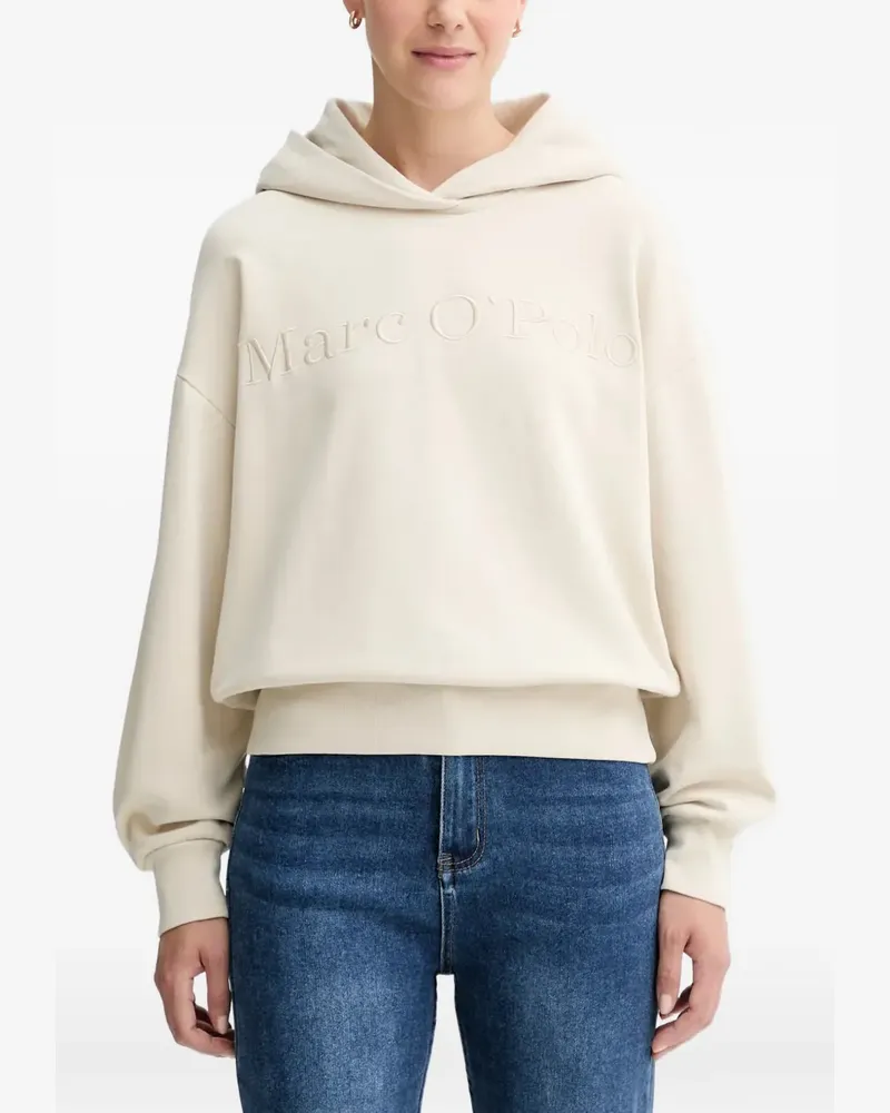 Marc O'Polo logo-embroidered hoodie - Nude Nude