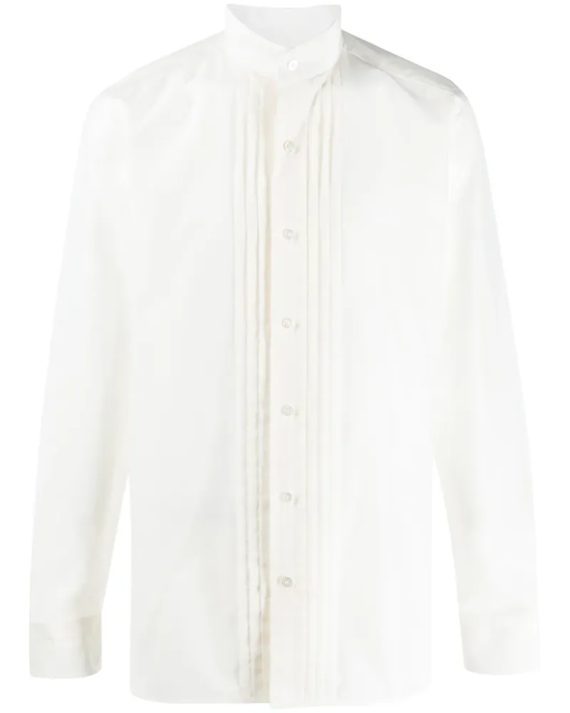 Tom Ford Hemd mit Faltendetails - Weiß Weiß