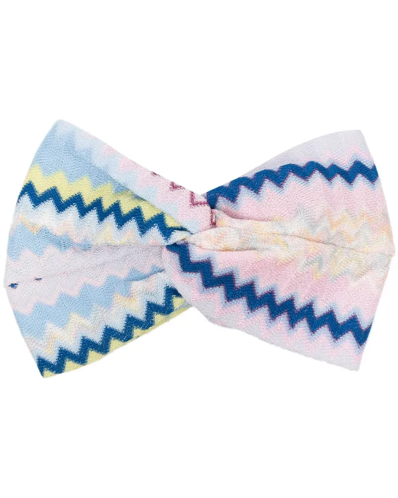 Missoni Haarband mit Zickzackmuster - Blau Blau