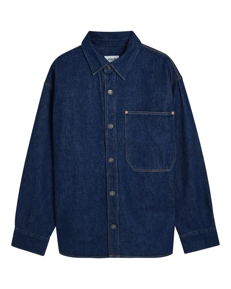 AGOLDE buttoned pocket overshirt - Blau Blau