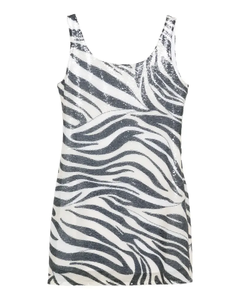 MARELLA Nigella zebra-print mini dress - Weiß Weiß