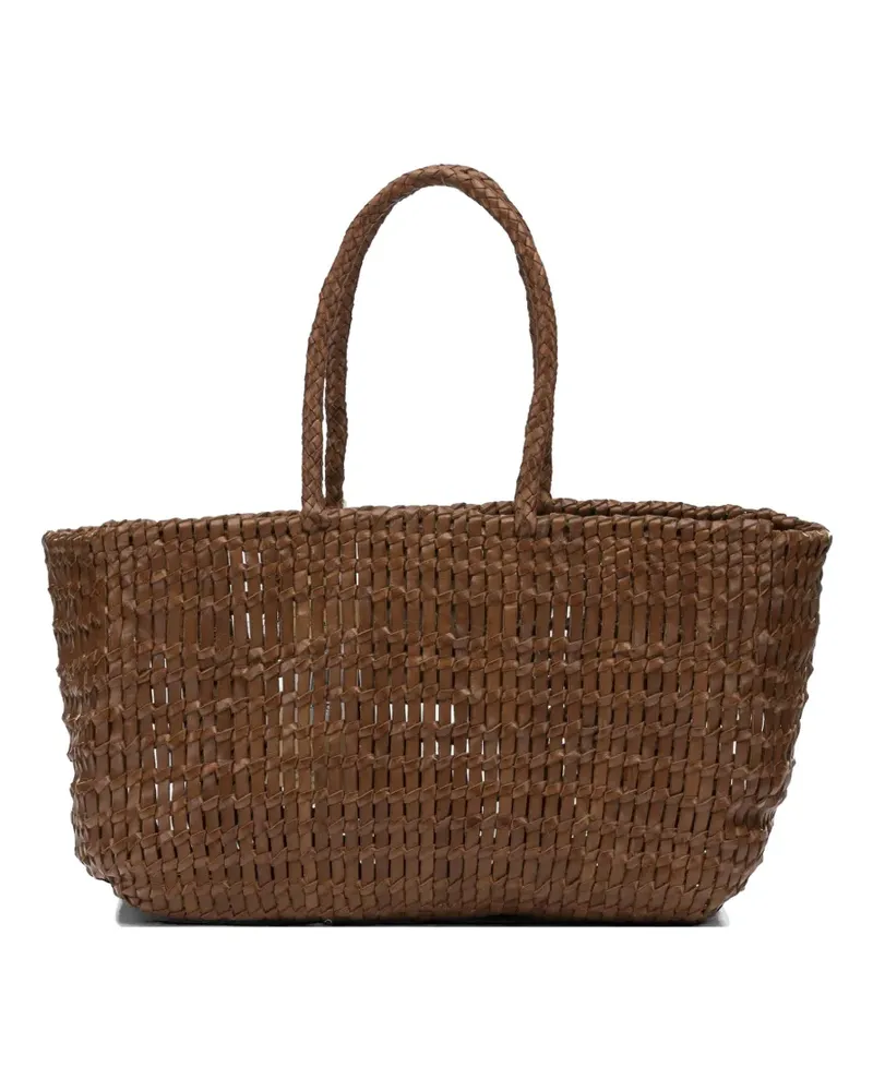 Dragon Diffusion Terrafino woven leather tote bag - Braun Braun