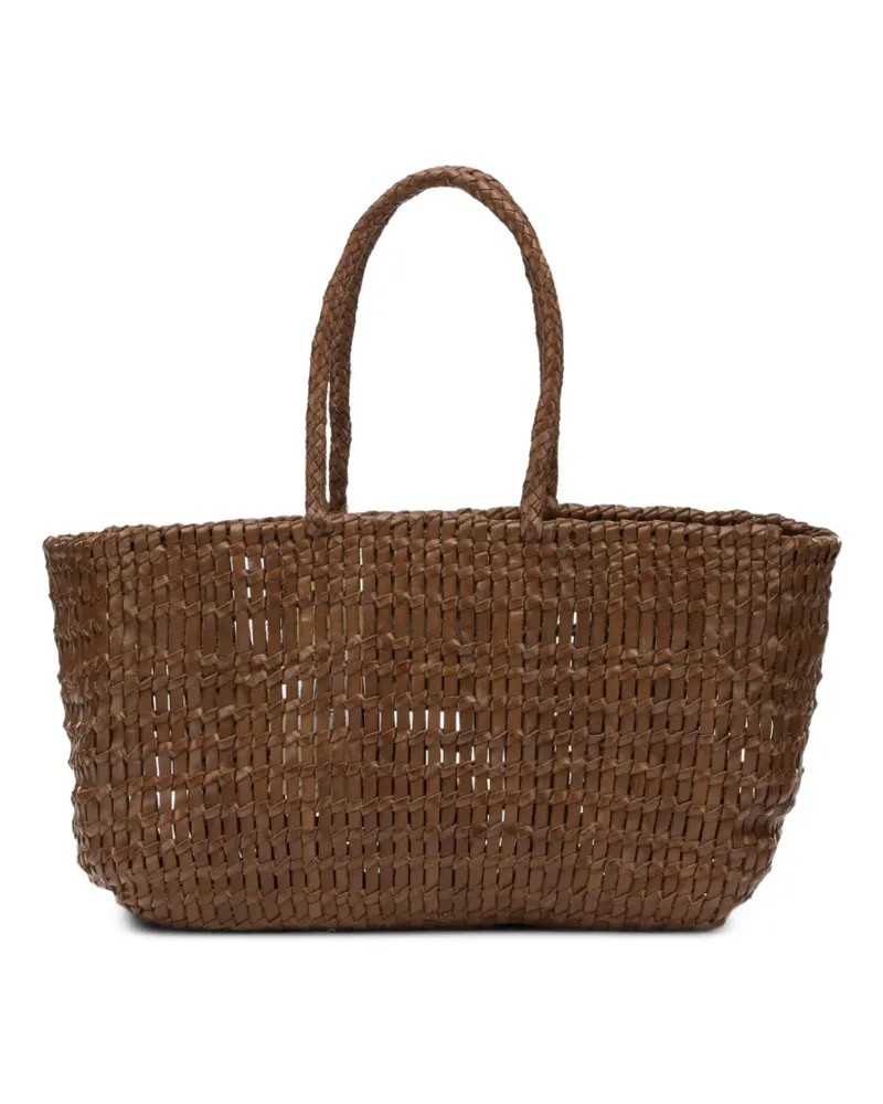 Dragon Diffusion Terrafino woven leather tote bag - Braun Braun