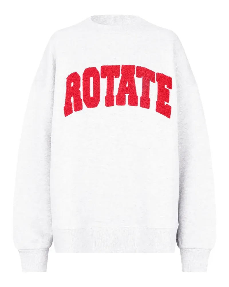 ROTATE Birger Christensen Sweatshirt mit Logo-Patch - Grau Grau