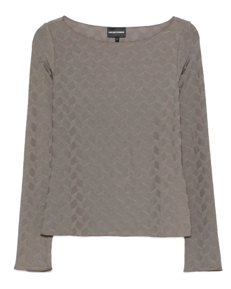Emporio Armani Bluse mit geometrischem Muster - Grau Grau