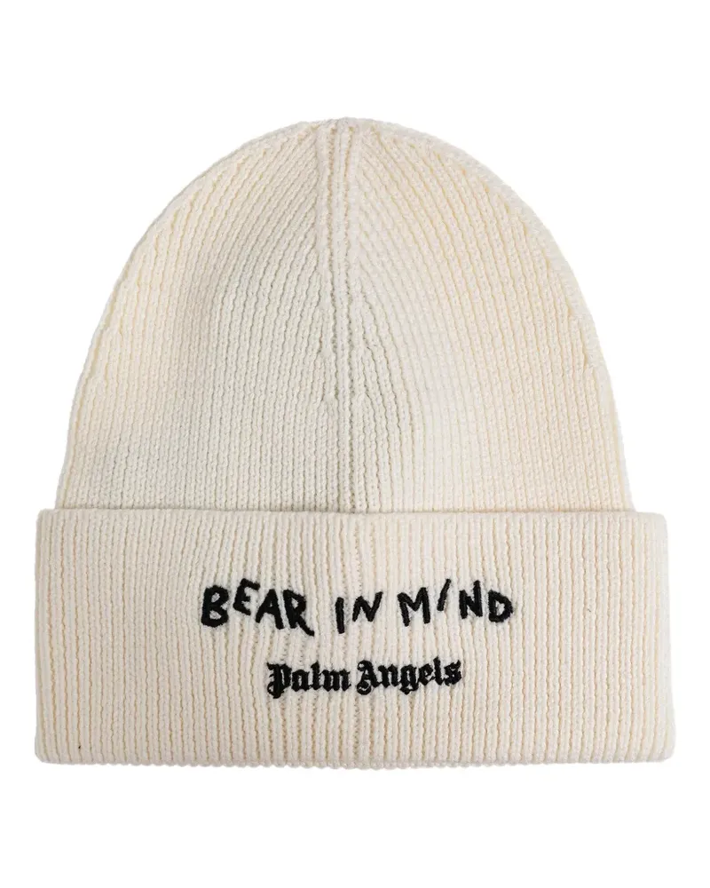 Palm Angels Beanie mit Stickerei - Nude Nude