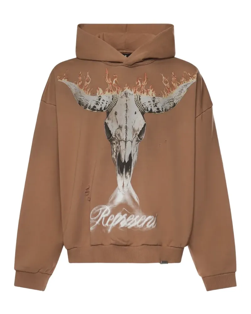 REPRESENT British Cowboys cotton hoodie - Braun Braun