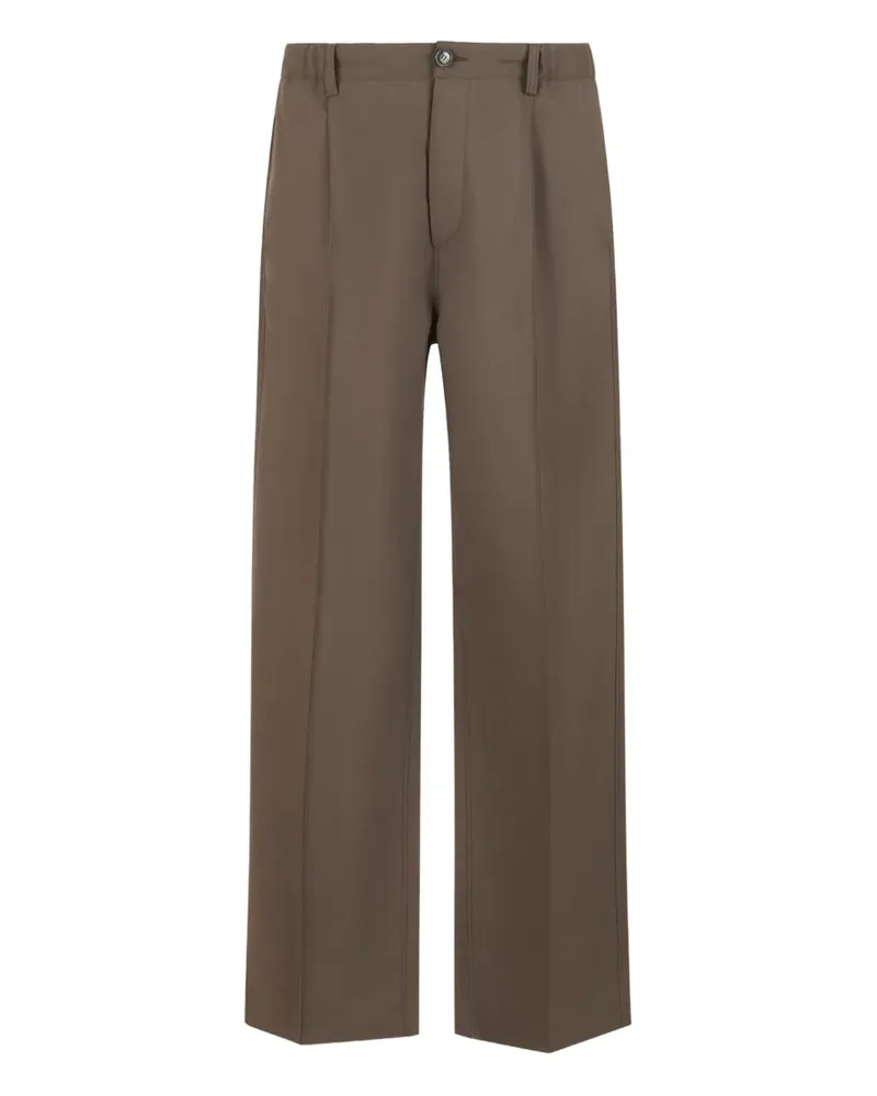 Marni Wide-Leg-Hose mit Bundfalten - Braun Braun