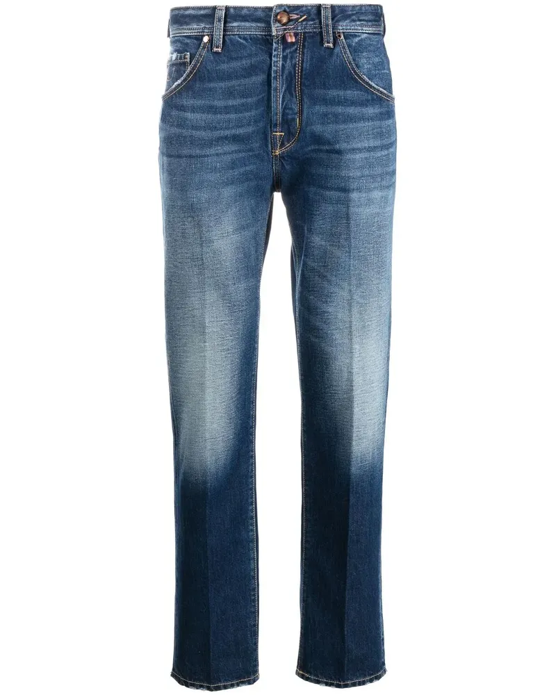 Jacob Cohën Gerade Jeans mit Stone-Wash-Effekt - Blau Blau