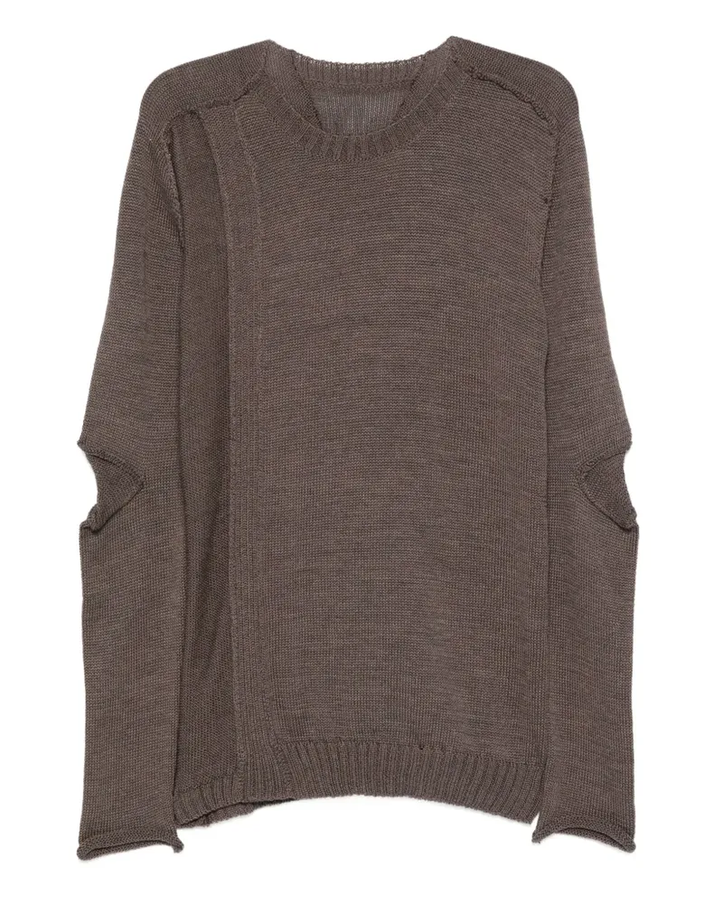 Masnada Pullover mit Ellenbogen-Detail - Braun Braun