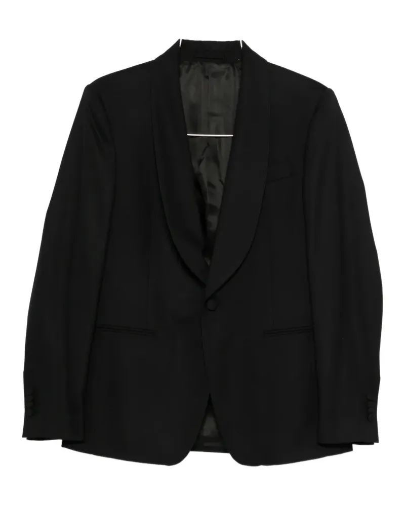 LARDINI shawl-collar single-breasted jacket - Schwarz Schwarz