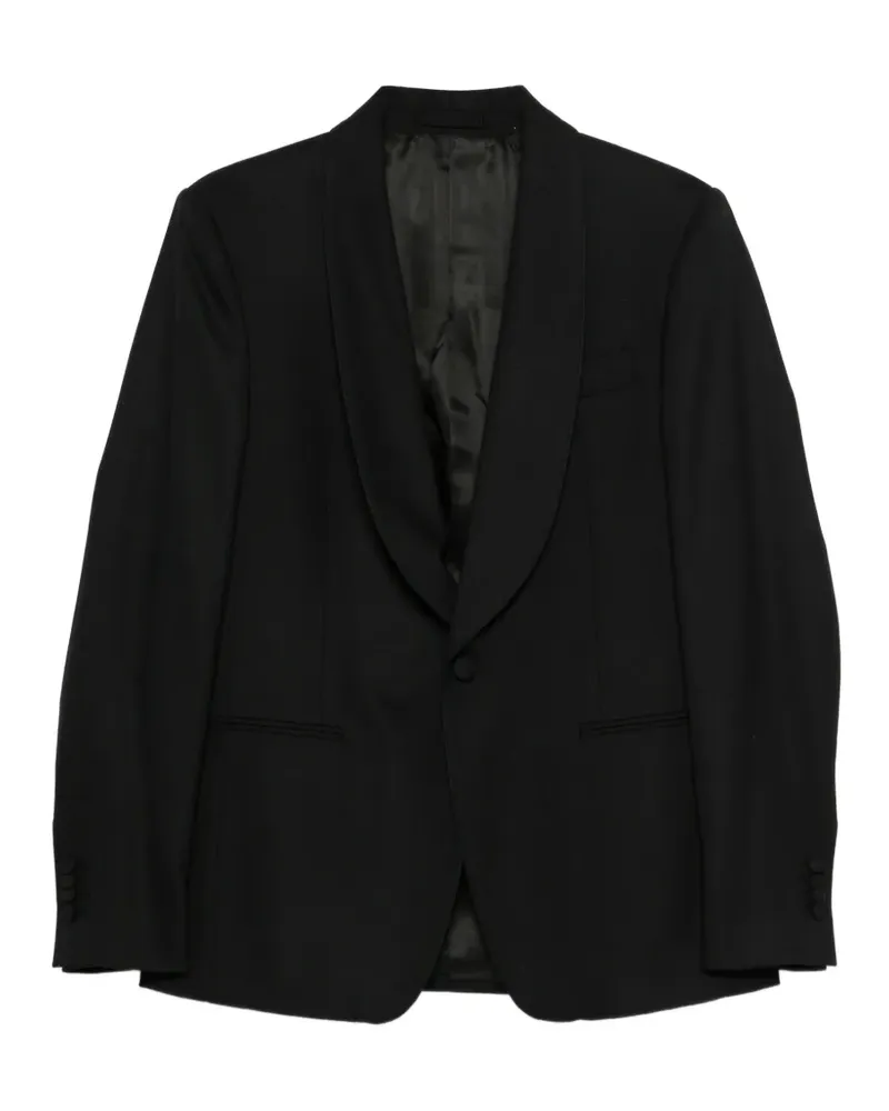 LARDINI shawl-collar single-breasted jacket - Schwarz Schwarz