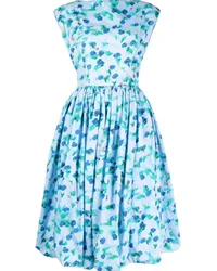 Marni Midikleid mit Blumen-Print Blau