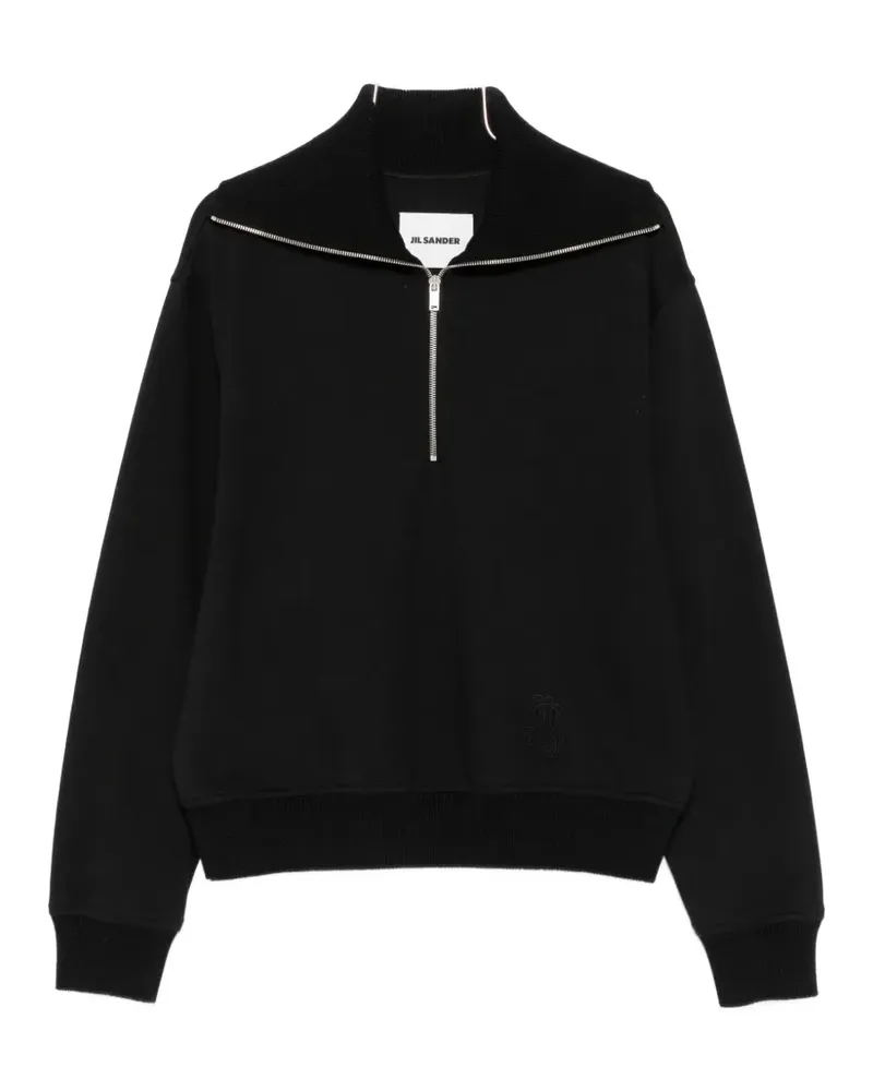 Jil Sander zip-collar sweater - Schwarz Schwarz