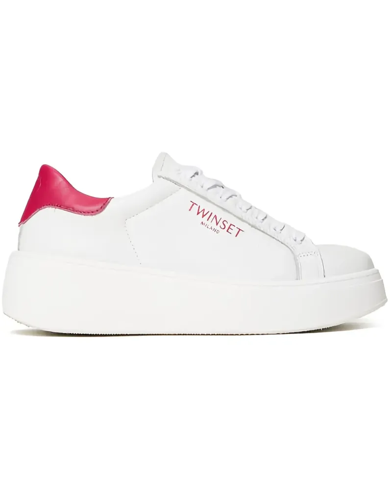 Twin-Set Plateau-Sneakers aus Leder - Weiß Weiß