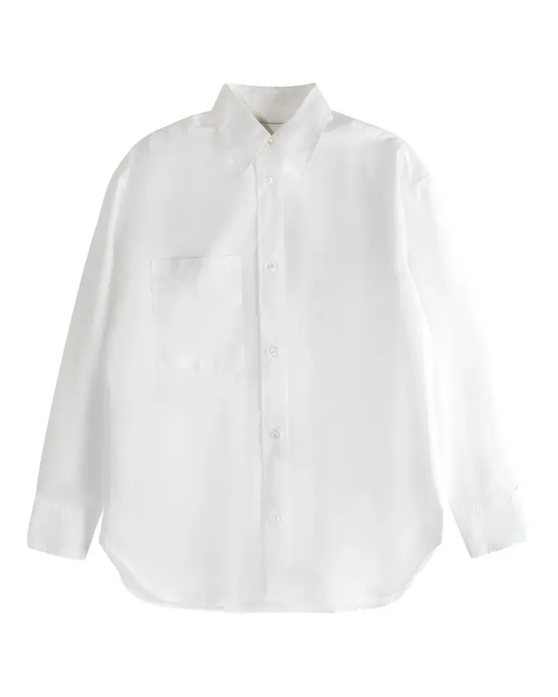 Studio Nicholson Leto patch-pocket long-sleeve shirt - Weiß Weiß